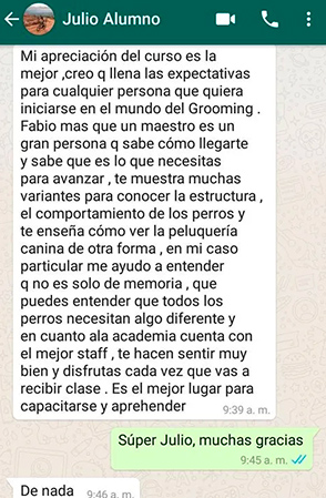 Grooming curso online