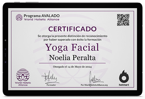 certificado yoga facial